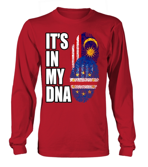 Malaysian And Cabo Verdean Mix Heritage DNA Flag Long sleeved Unisex
