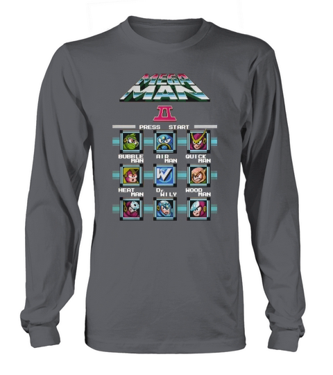 Megaman 2 (Stage Select) T-Shirt Long sleeved Unisex