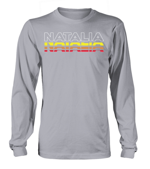 Natalia First Name Funny Vintage Sunset Natalia Long sleeved Unisex