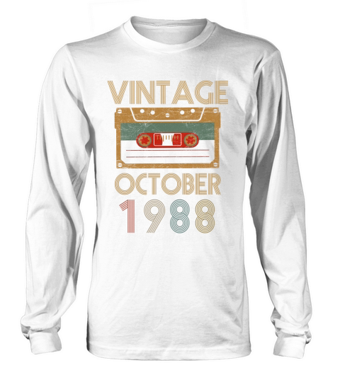 Vintage october 1988 Long sleeved Unisex