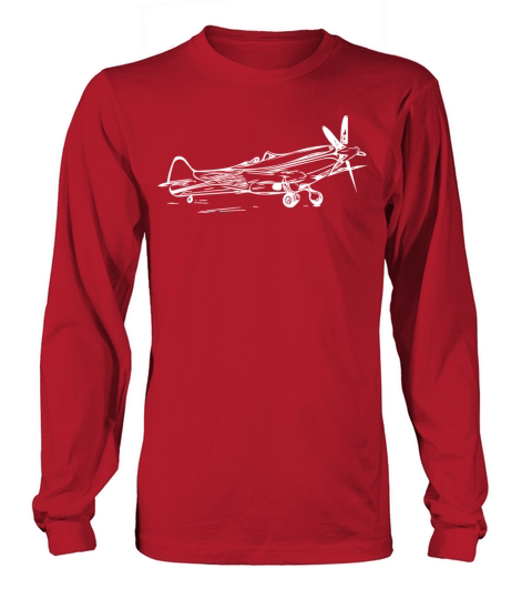 Vintage Popeller Flieger Airplane Long sleeved Unisex