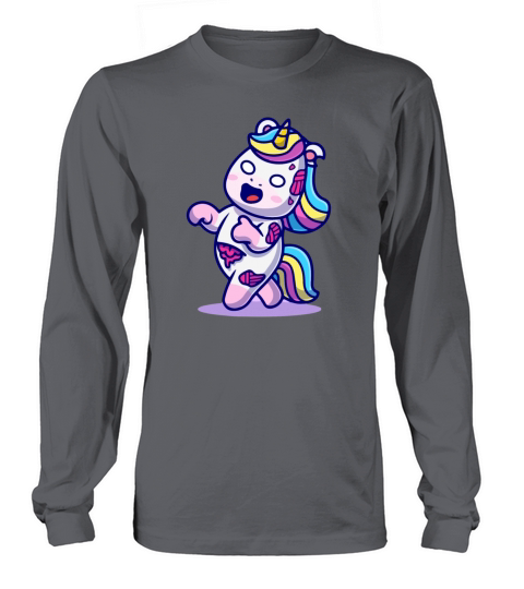 zombie unicorn Long sleeved Unisex