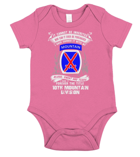 10th mountain division Short Sleeve Baby One-Piece