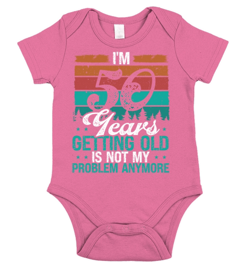 50 Year Old Humor Birthday Funny 50th Birthday Short Sleeve Baby One-Piece