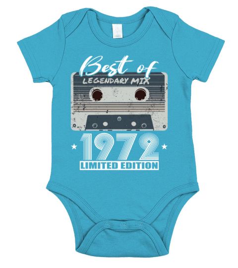 50th birthday vintage 1972 best of 1972 Short Sleeve Baby One-Piece