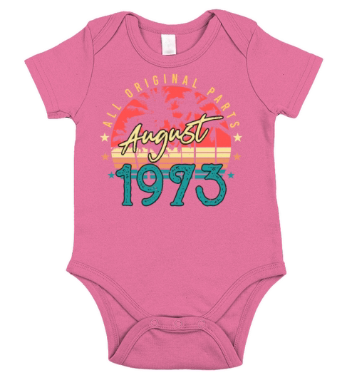 August 1973 Everything Original Short Sleeve Baby One-Piece