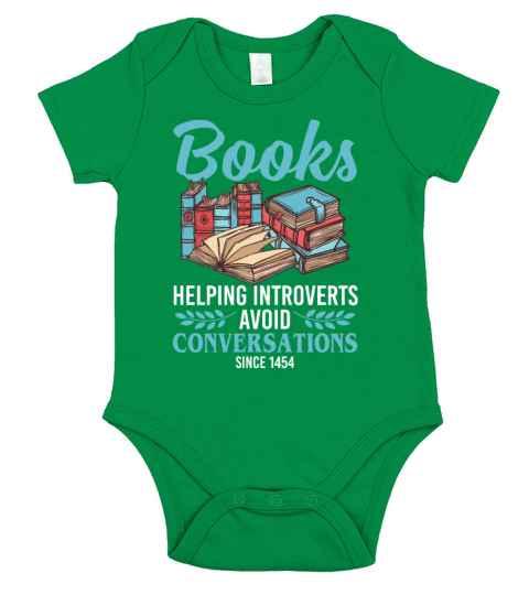 Books Helping Introverts Avoid Conversations Short Sleeve Baby One-Piece