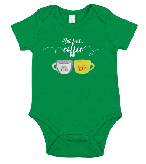 But first coffee central perk lukes Short Sleeve Baby One-Piece