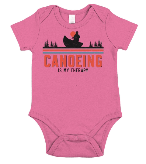 Canoe Canoeing Lake River Vintage Short Sleeve Baby One-Piece