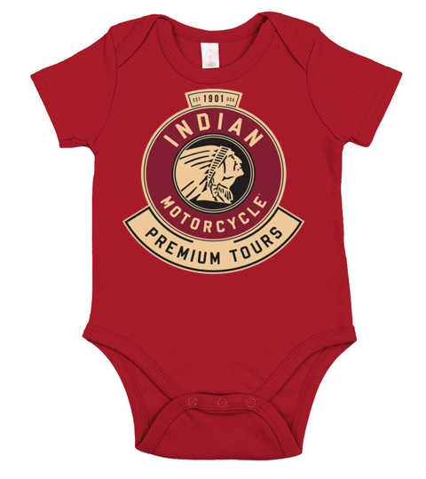 Classic red racing Motor Short Sleeve Baby One-Piece
