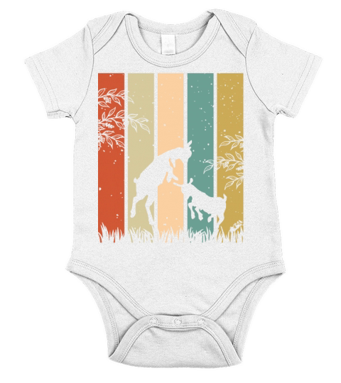 Colorsplash Retro Vintage Goat Short Sleeve Baby One-Piece