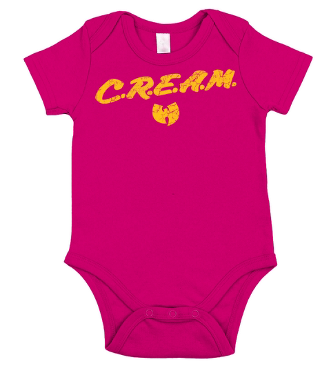 cream small wutang yellow Short Sleeve Baby One-Piece