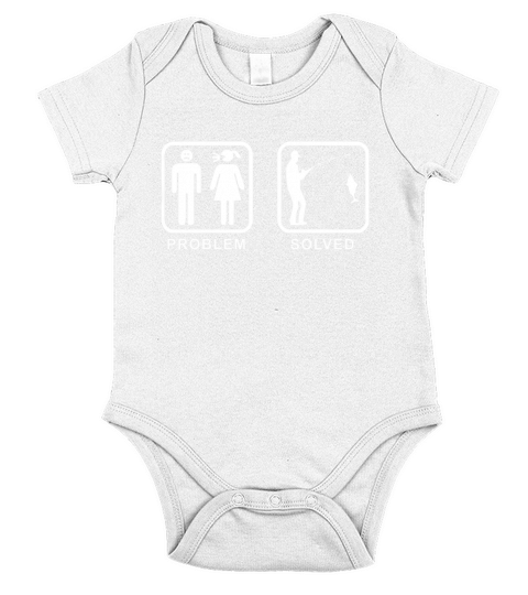 Fishing Problem Solved Apron Short Sleeve Baby One-Piece