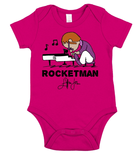 Freddie Mercury spielt Piano Rocketman Signature - Ladies Flowy Tank Short Sleeve Baby One-Piece