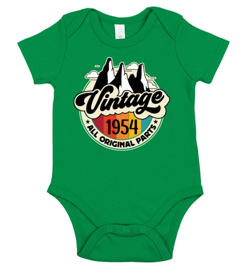 Funny Birthday Born in 1954 Limited Edition Short Sleeve Baby One-Piece