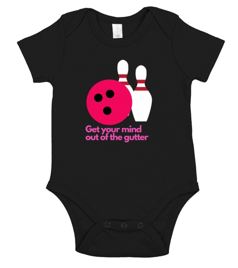 Funny Bowling Mind Out Of The Gutter Cute Aestheti Short Sleeve Baby One-Piece