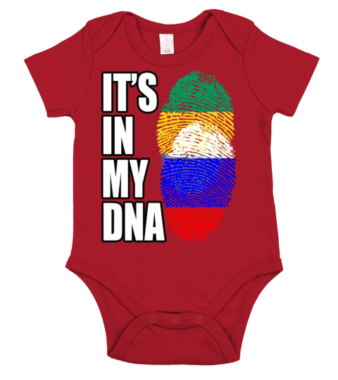 Gambian And Russian Mix Heritage DNA Flag Short Sleeve Baby One-Piece