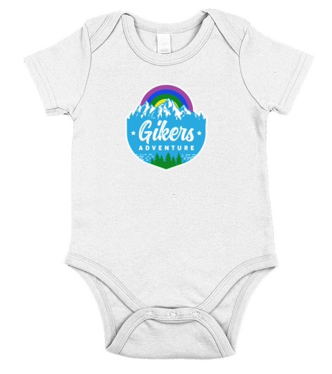 Gay Hiker and Biker Outdoor Activity Theme Gikers Short Sleeve Baby One-Piece