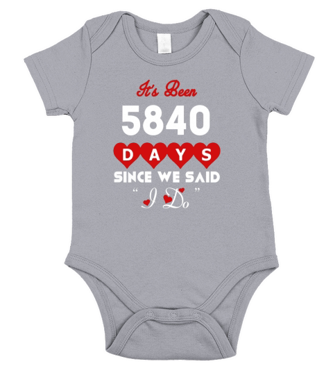 Gift For 16th Wedding Anniversary. Husband And Wife Shirt. Short Sleeve Baby One-Piece