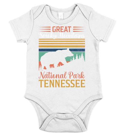 Great Smoky Mountains National Park Vintage Mounta Short Sleeve Baby One-Piece