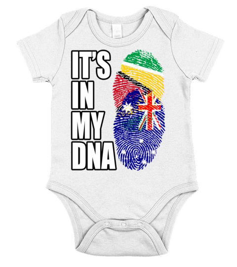 Guyanese And Australian Mix Heritage DNA Flag Short Sleeve Baby One-Piece