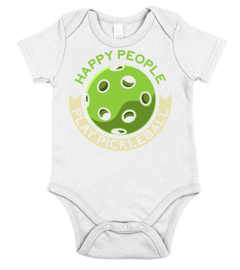 Happy People Play Pickleball Short Sleeve Baby One-Piece