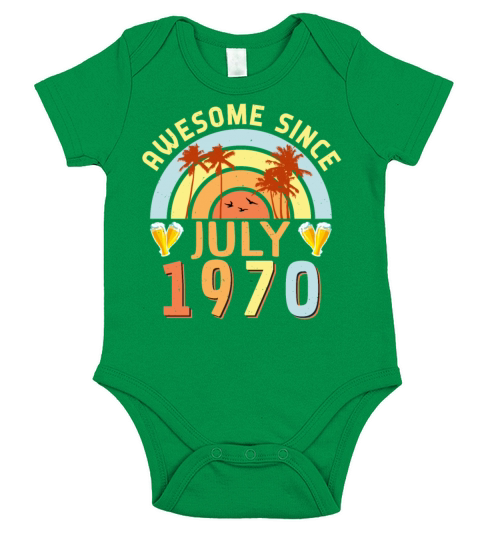 Heart Request For July 1970 Short Sleeve Baby One-Piece