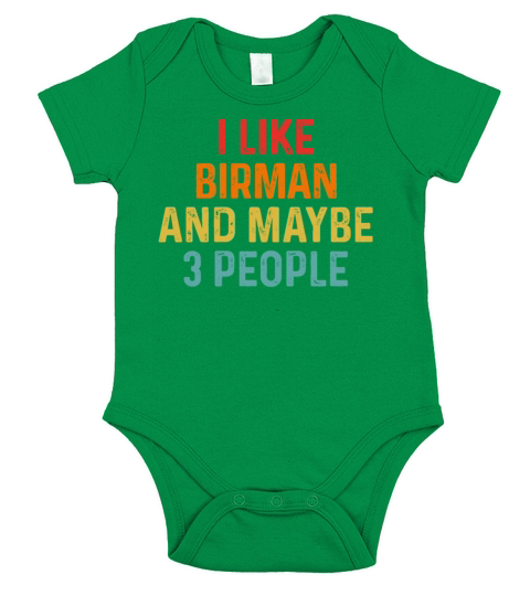 I Like Birman And Maybe 3 People Retro Vintage Short Sleeve Baby One-Piece