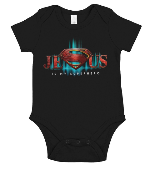 Jesus is my superhero Short Sleeve Baby One-Piece