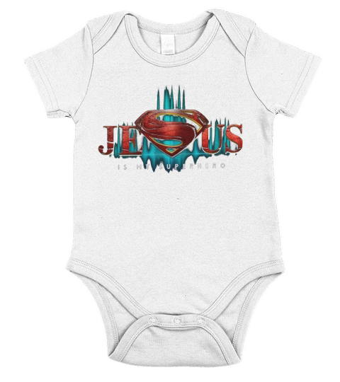 Jesus is my superhero Short Sleeve Baby One-Piece