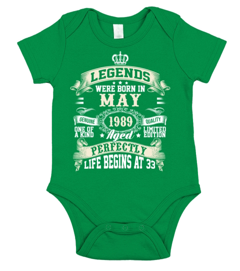 Legends Were Born In May Short Sleeve Baby One-Piece