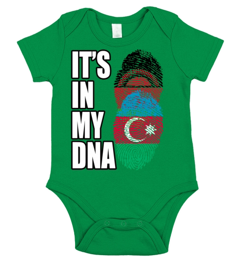 Malawian And Azerbaijani Mix Heritage DNA Flag Short Sleeve Baby One-Piece