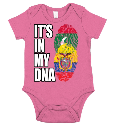 Maldivian And Ecuadorian Mix Heritage DNA Flag Short Sleeve Baby One-Piece