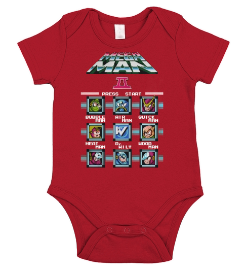 Megaman 2 (Stage Select) T-Shirt Short Sleeve Baby One-Piece