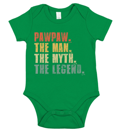 Mens Pawpaw Man Myth Legend T-Shirt For Dad Funny Fathers Day Gi Short Sleeve Baby One-Piece