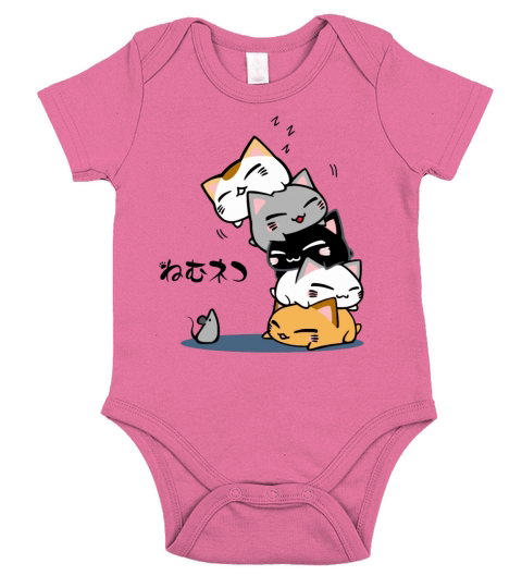 Neko Uh oh Cute Cat Short Sleeve Baby One-Piece