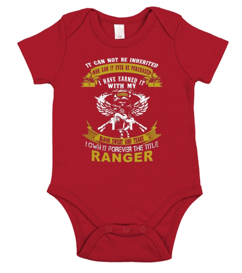 Own forever the title Army Ranger Short Sleeve Baby One-Piece