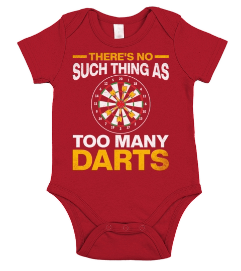 Playing Darts Game I Theres No Such Thing As Too Short Sleeve Baby One-Piece