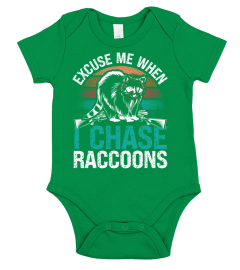 Raccoon Slayer Vintage I chase Raccooons Hunting Short Sleeve Baby One-Piece