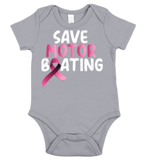 Save Motor Boating Breast Cancer Awareness Short Sleeve Baby One-Piece
