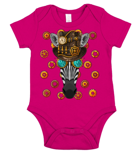 Steampunk Zebra Medieval Victorian Steam Powered A Short Sleeve Baby One-Piece