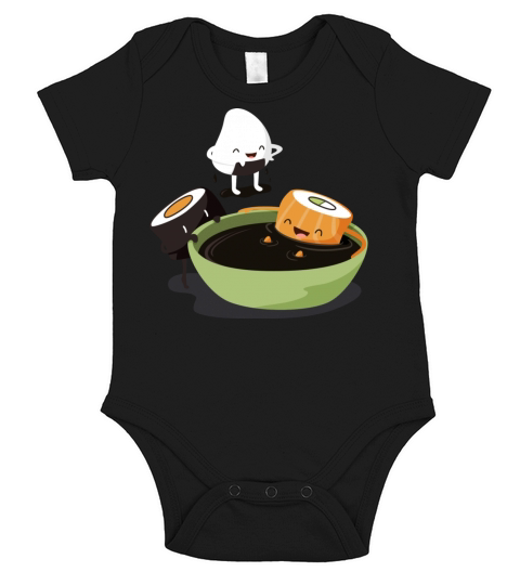 Sushi Soy Bath Short Sleeve Baby One-Piece