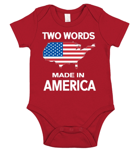 Two Words Made In America Funny Biden Quote Anti Short Sleeve Baby One-Piece