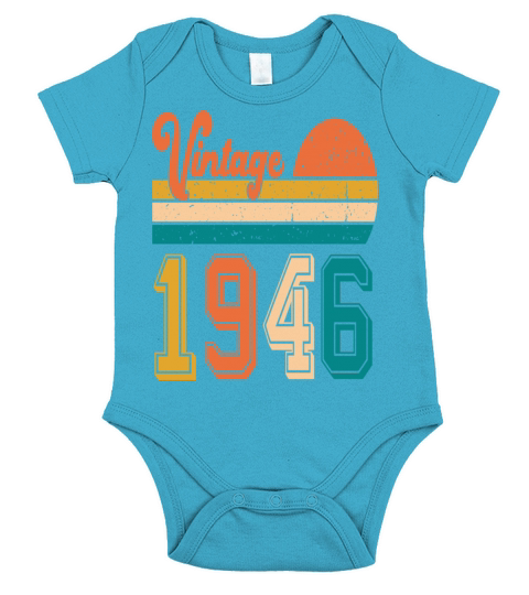 Vintage 1946 birthday gift Short Sleeve Baby One-Piece