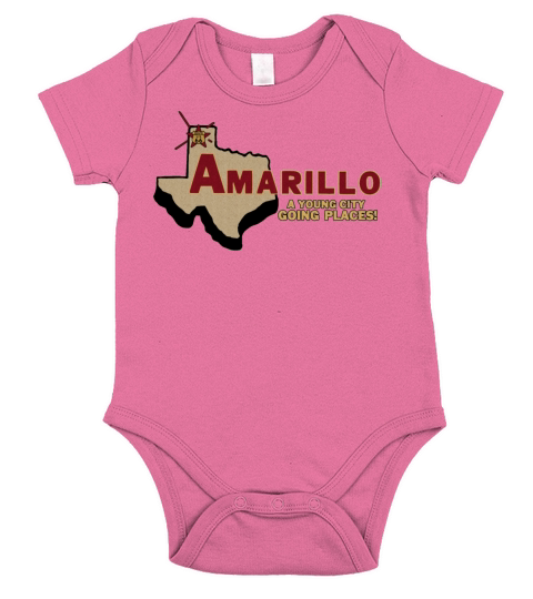 Vintage Amarillo Texas Short Sleeve Baby One-Piece