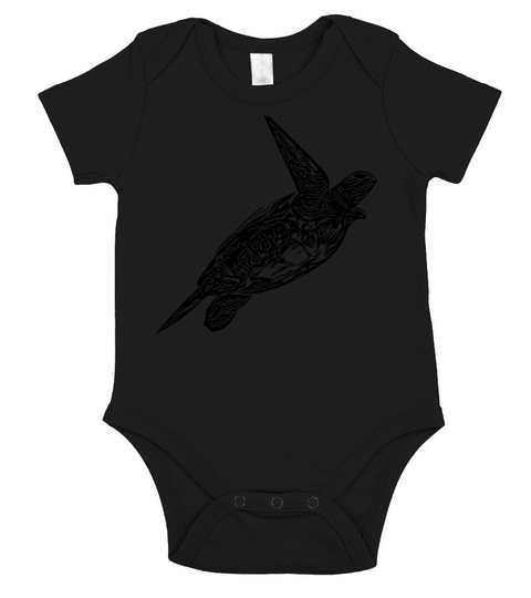 Vintage Turtle Emerging Short Sleeve Baby One-Piece