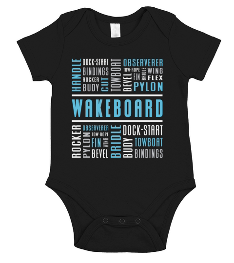 Wakeboard Wake Wakeboarder Lovers Wakeboarding Short Sleeve Baby One-Piece