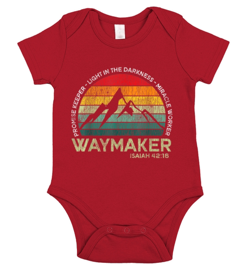 Waymaker Promise Keeper Miracle Worker Christian Short Sleeve Baby One-Piece