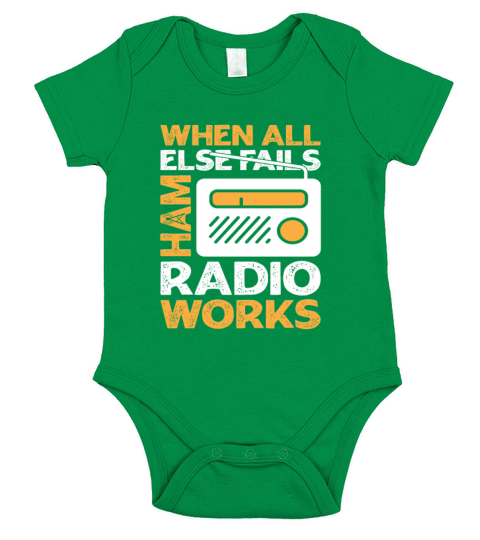 When All Else Fails Ham Radio Works Amateur Radio Short Sleeve Baby One-Piece