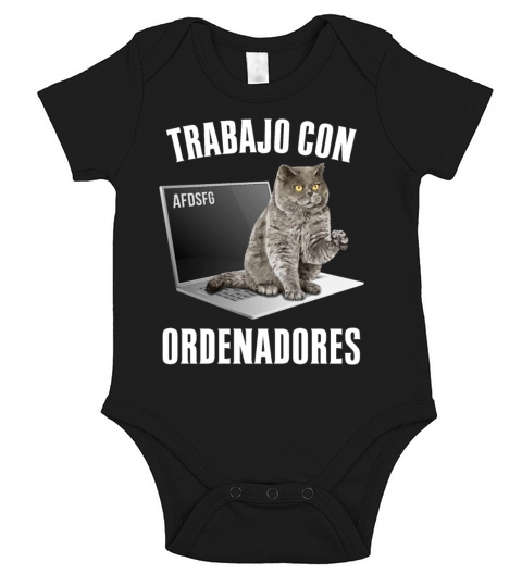 Working With Computers And Geek Cats Short Sleeve Baby One-Piece